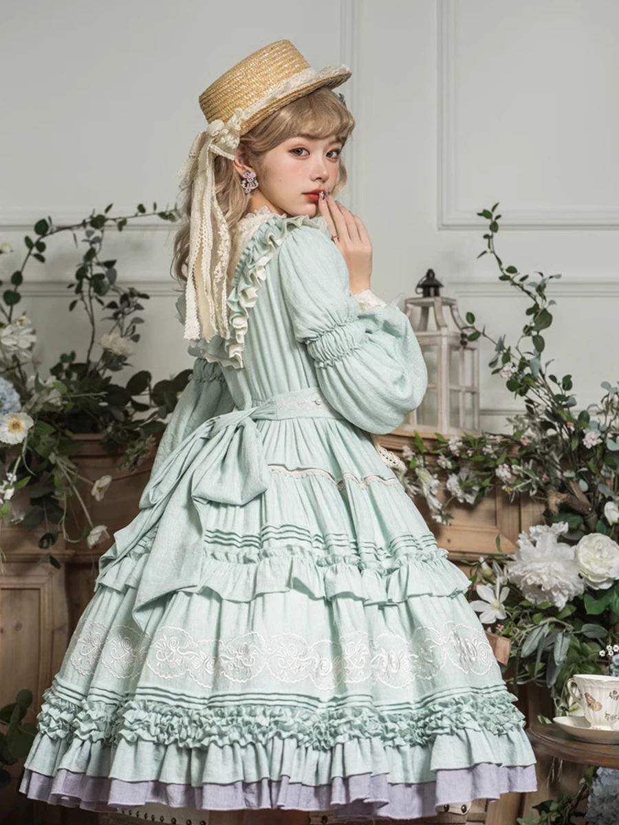 甘ロリータ クラシカルローズ レースフリルのお嬢様ドレス
