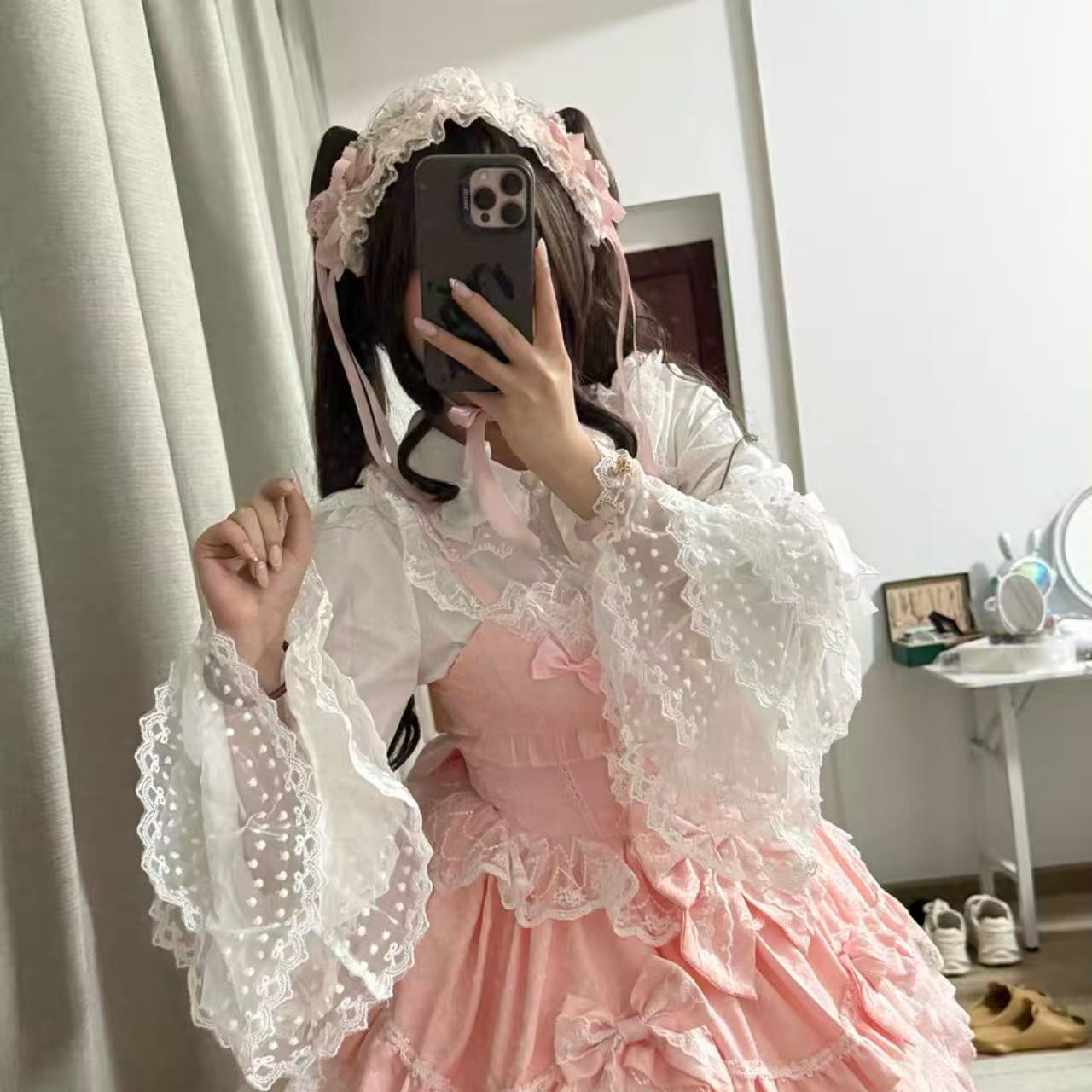 甘ロリータ 和風メイド風・スイートワンピースドレス