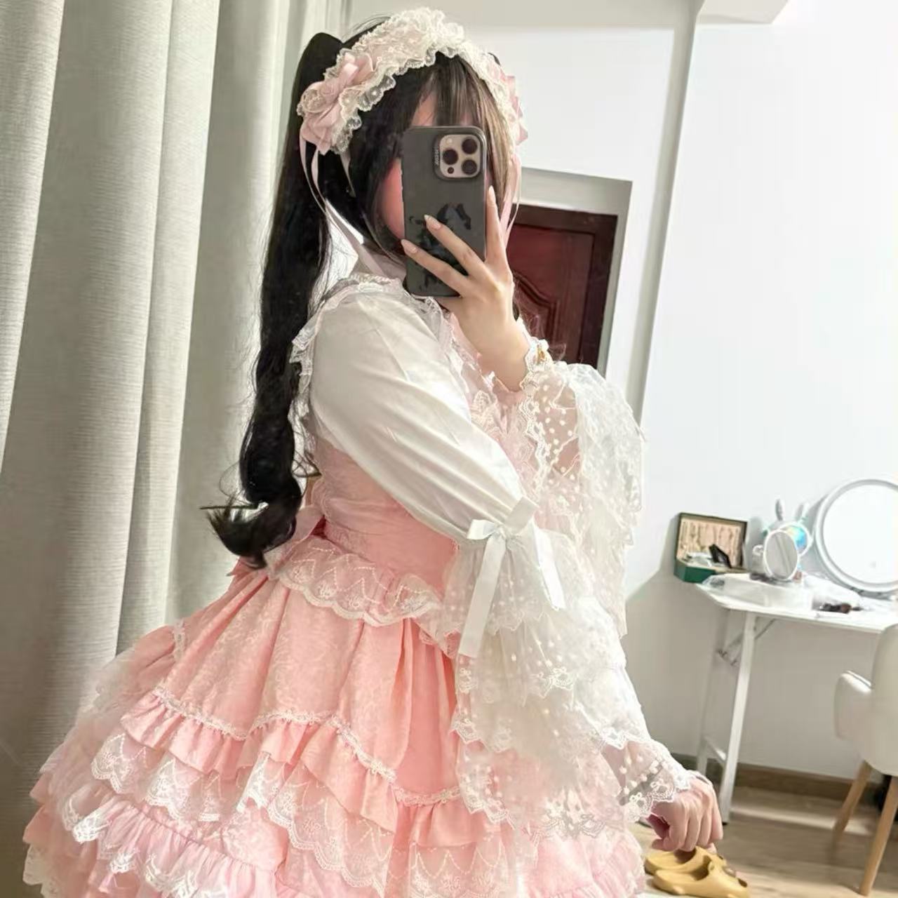 甘ロリータ 和風メイド風・スイートワンピースドレス