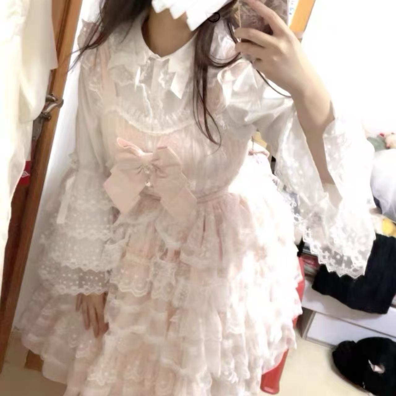 甘ロリータ 和風メイド風・スイートワンピースドレス