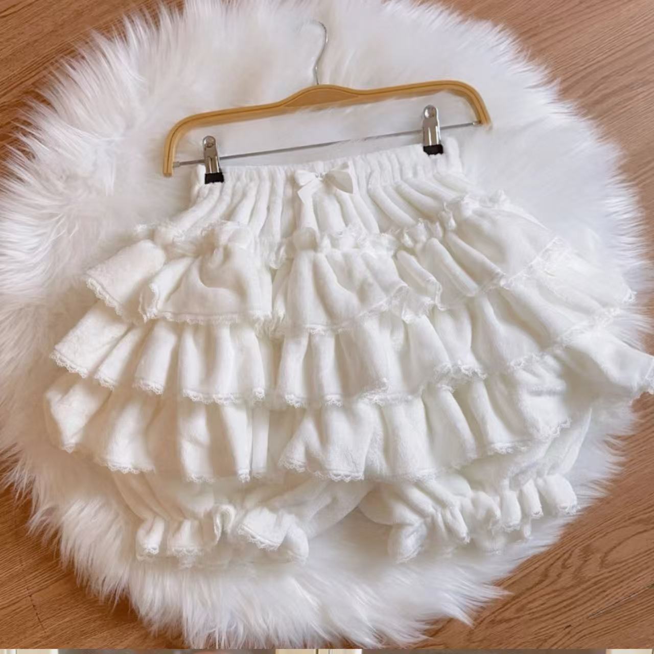 【ロリータ】ホワイトシュガーガール 在庫あり 日本のソフトガールロリータソフトウォームパンプキンレギンスケーキ万能スカート