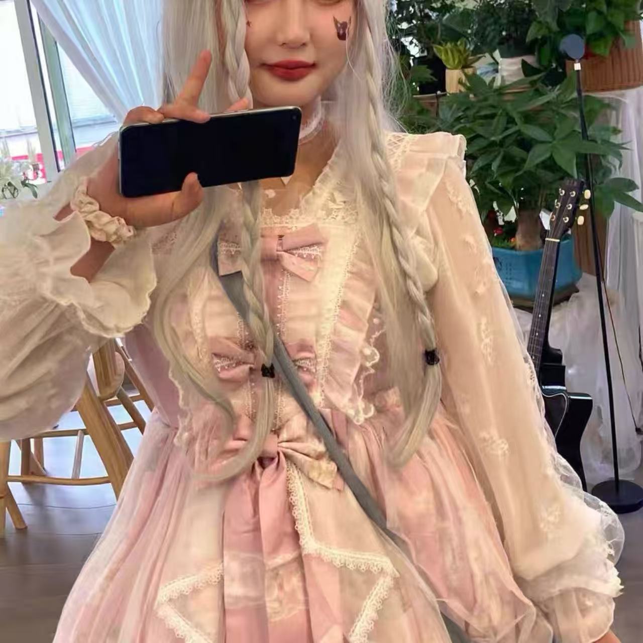 ゴスロリ キャッスルナイト・長袖ビッグスカートドレス