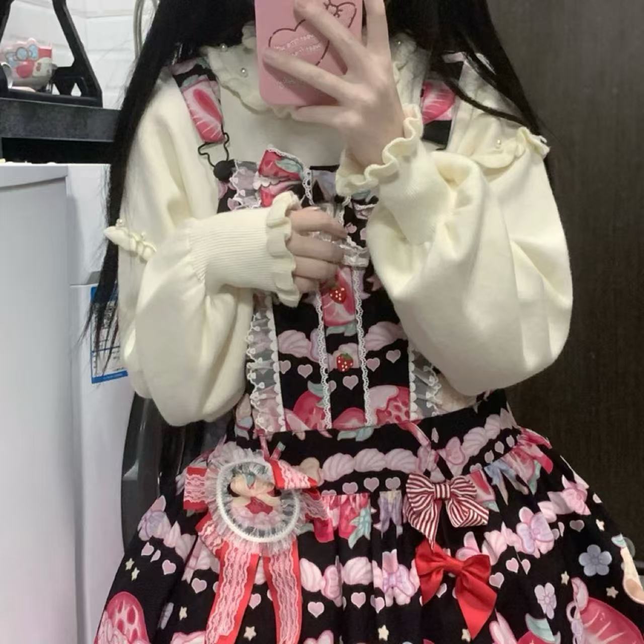 甘ロリータ 日本のソフトロリータ・長袖インナーセーター