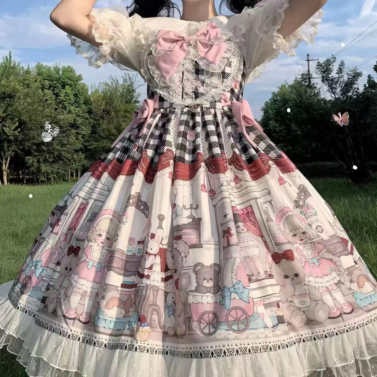 甘ロリータ ホワイトシュガーガール・デザートドールサスペンダードレス