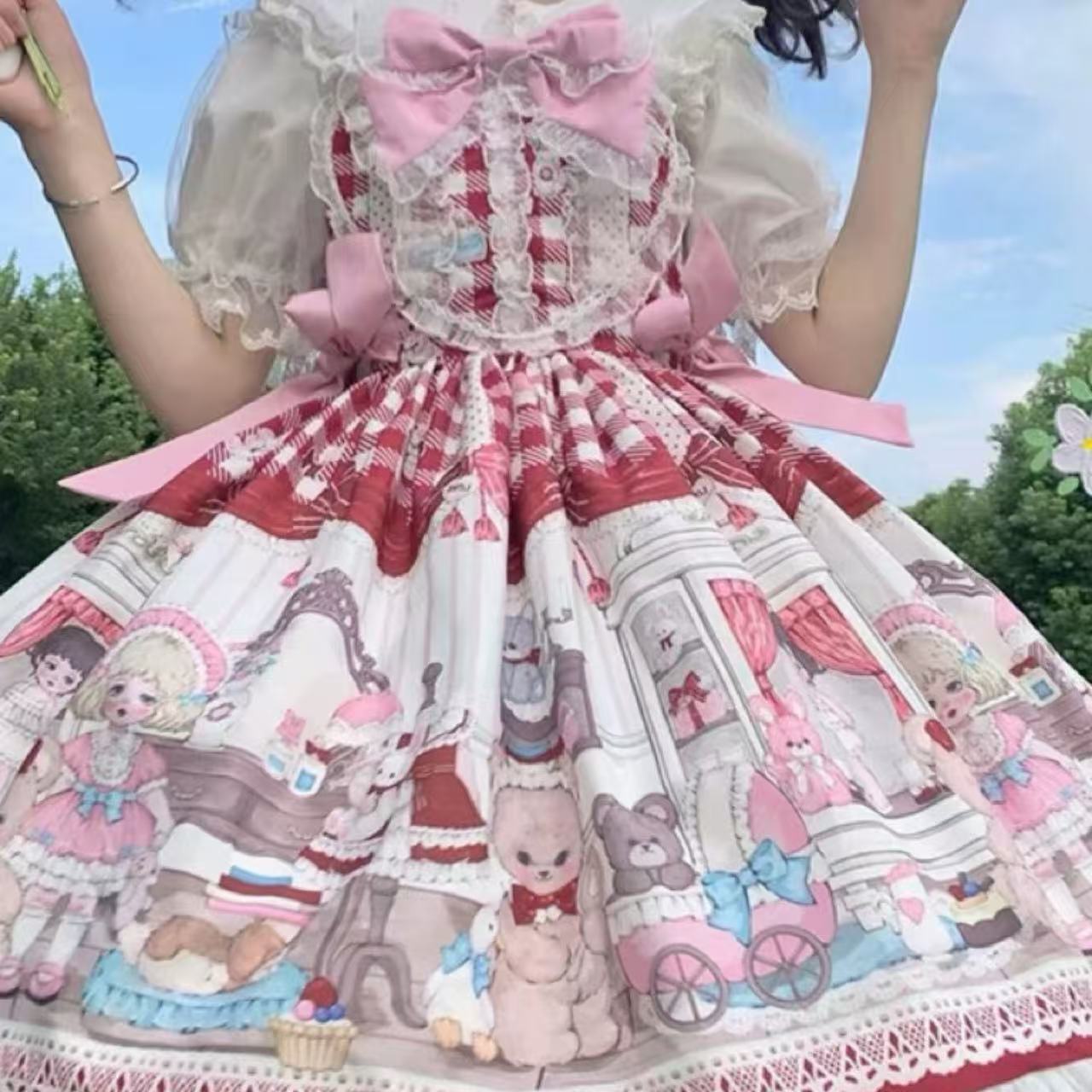 甘ロリータ ホワイトシュガーガール・デザートドールサスペンダードレス