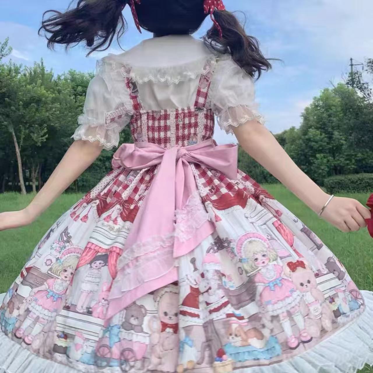 甘ロリータ ホワイトシュガーガール・デザートドールサスペンダードレス