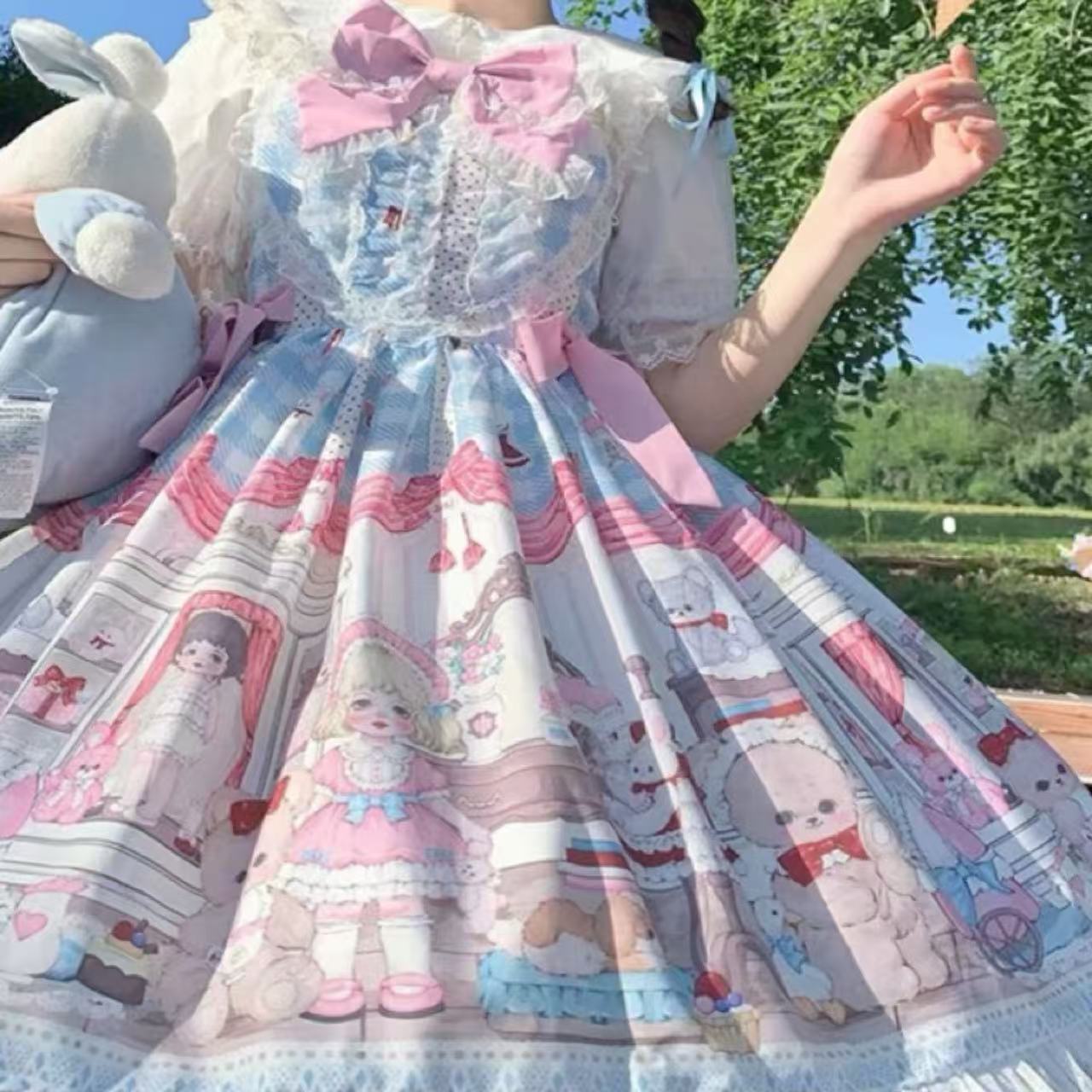 甘ロリータ ホワイトシュガーガール・デザートドールサスペンダードレス