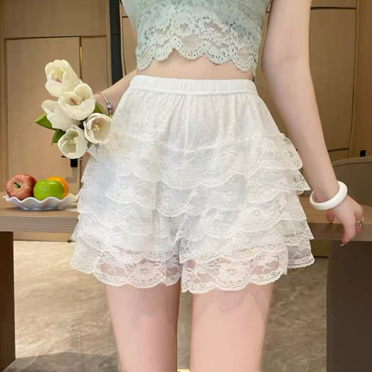 甘ロリータ JK・レイヤードレースレギンス