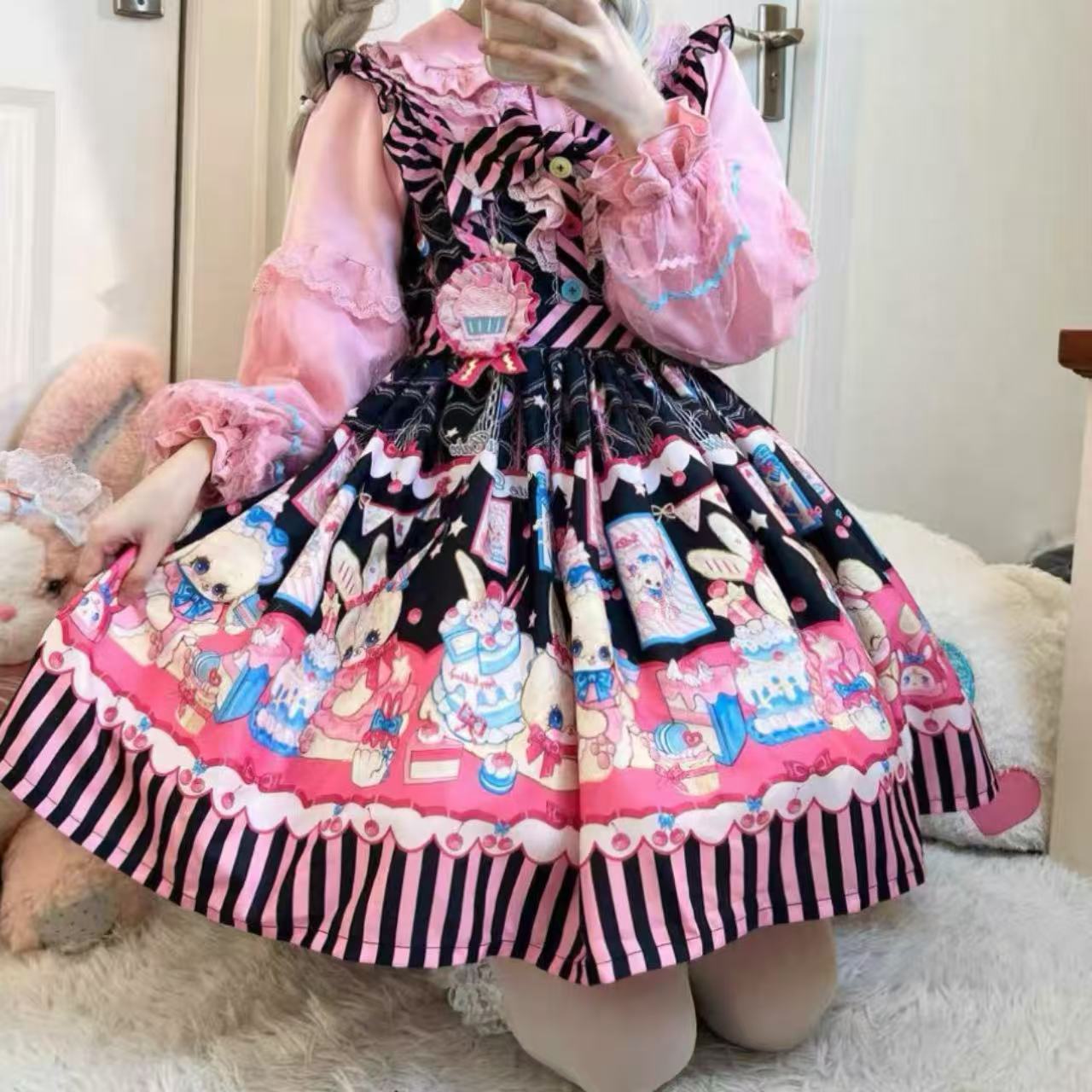 甘ロリータ バニーパティシエ・スイートサスペンダードレス