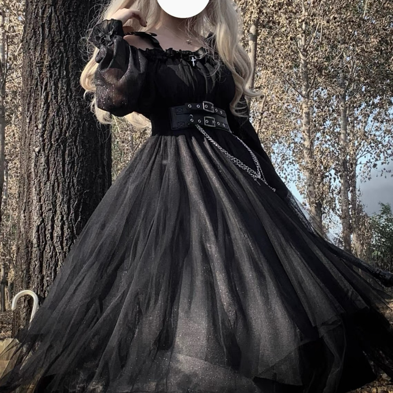 ゴスロリ 森の妖精風ゴシックロリータワンピース