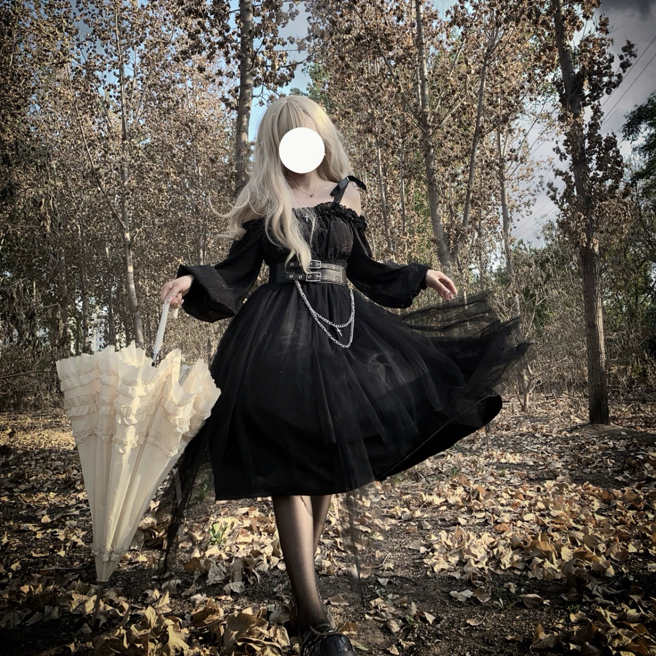 ゴスロリ 森の妖精風ゴシックロリータワンピース