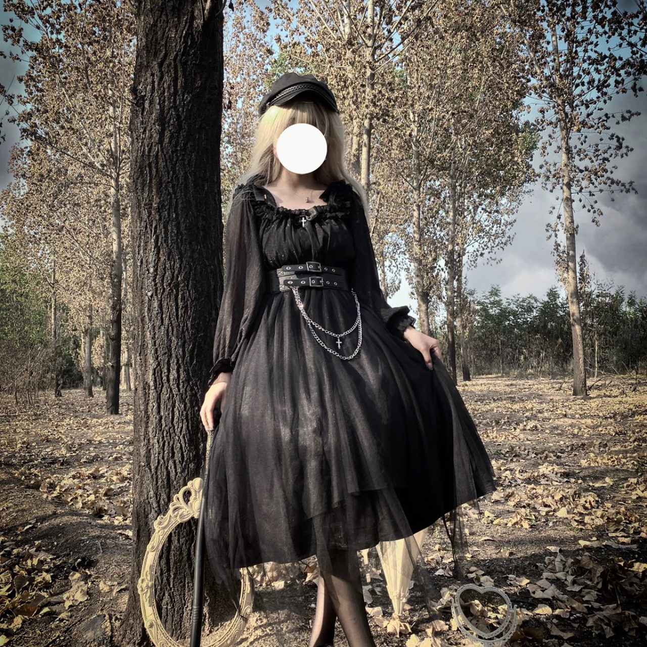 ゴスロリ 森の妖精風ゴシックロリータワンピース