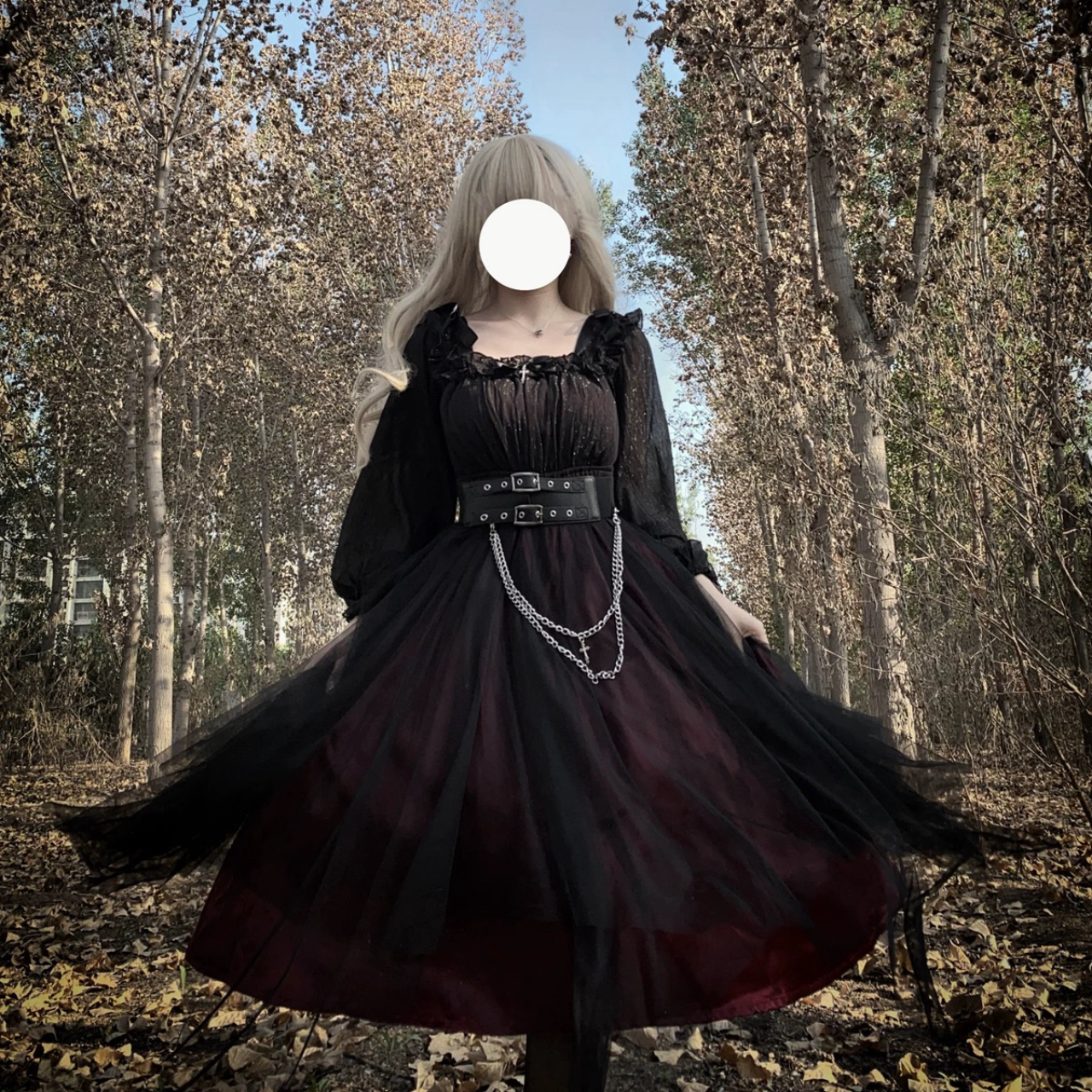 ゴスロリ 森の妖精風ゴシックロリータワンピース