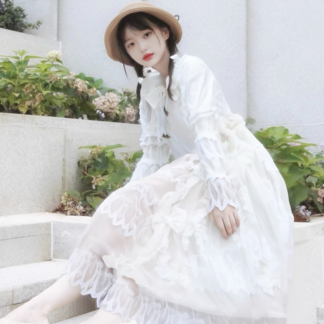 クラシカルロリータ ベルフレアスリーブプリンセスドレスワンピース