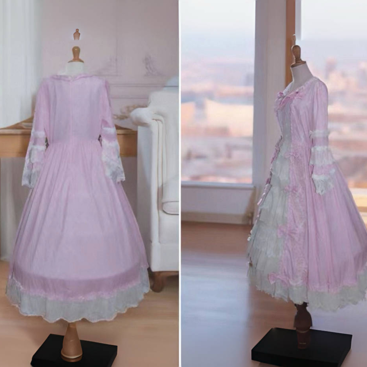 クラシカルロリータ ベルフレアスリーブプリンセスドレスワンピース