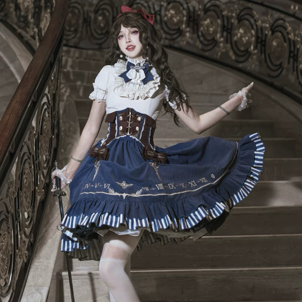 ゴスロリ 時計仕掛けの剣士ロリータドレス