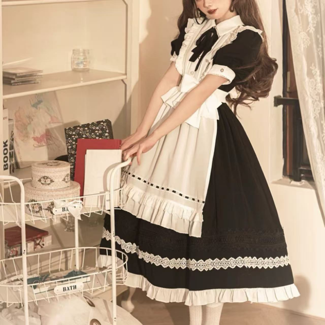 クラシカルロリータ メイド風ロリータドレス