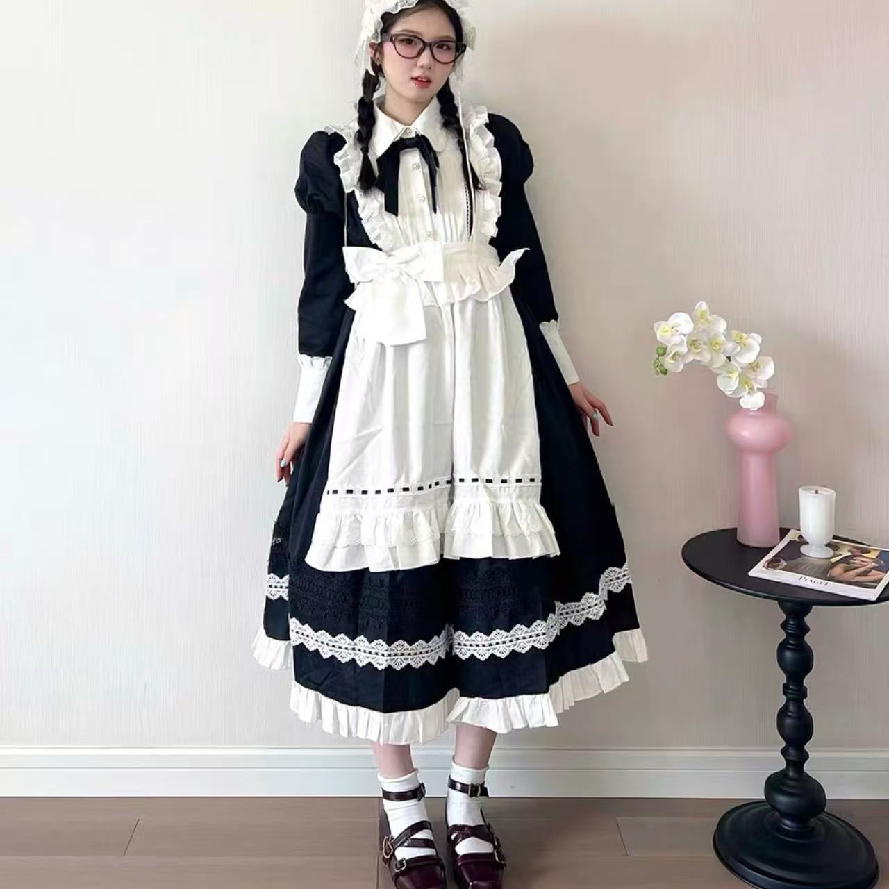 クラシカルロリータ メイド風ロリータドレス