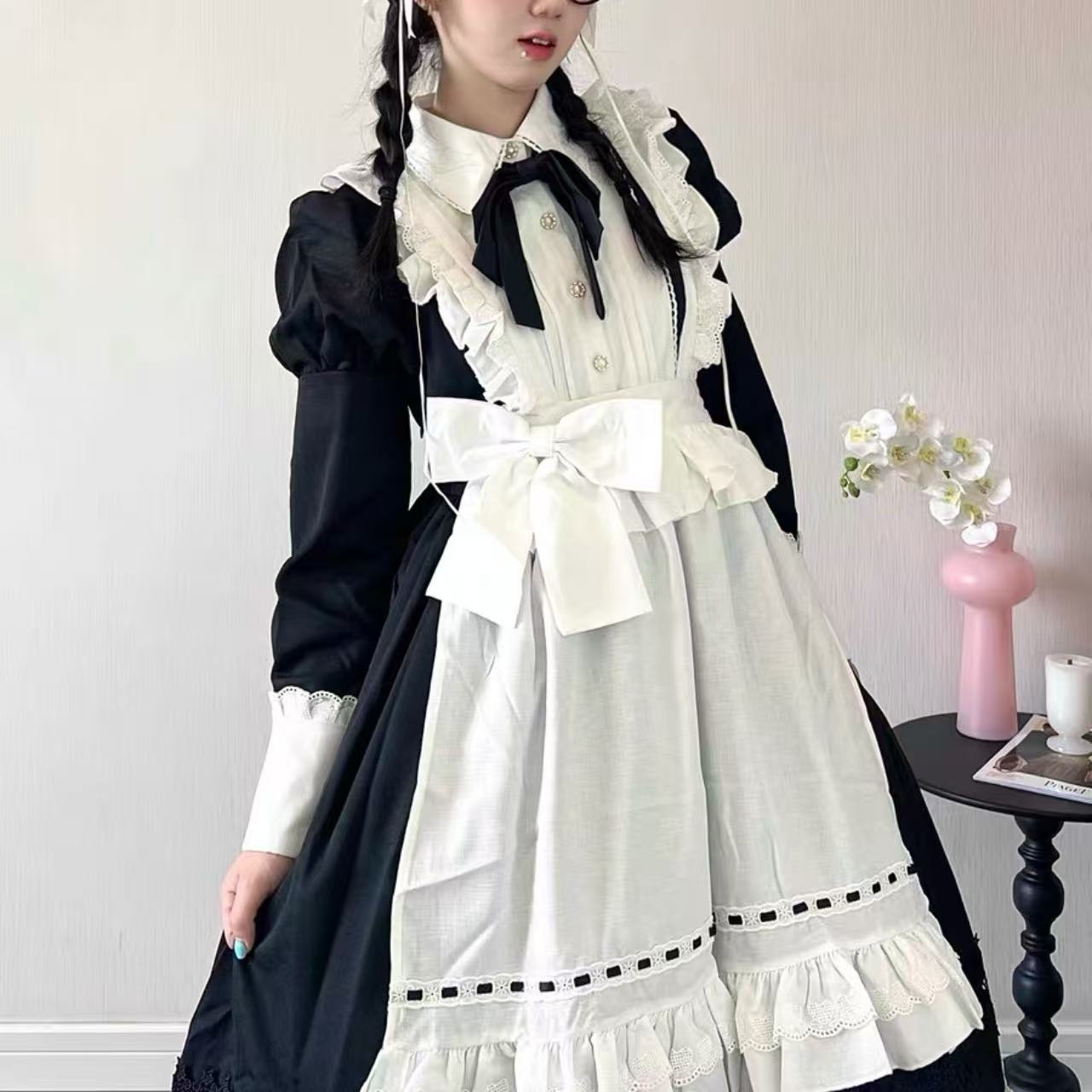 クラシカルロリータ メイド風ロリータドレス