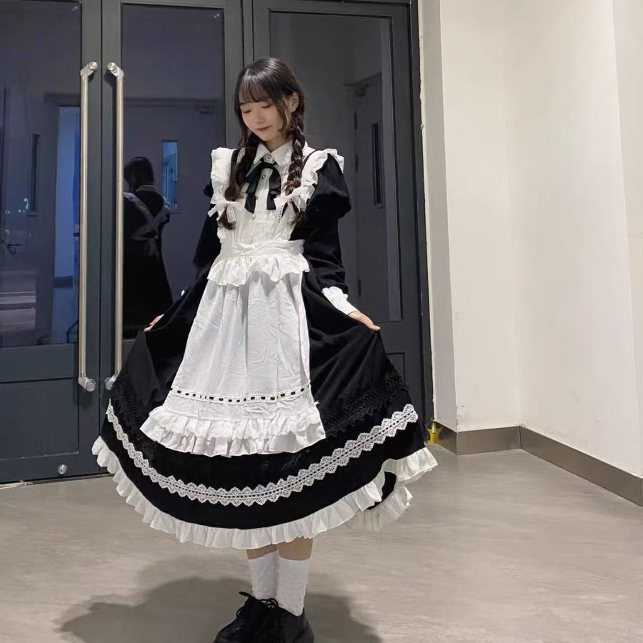 クラシカルロリータ メイド風ロリータドレス