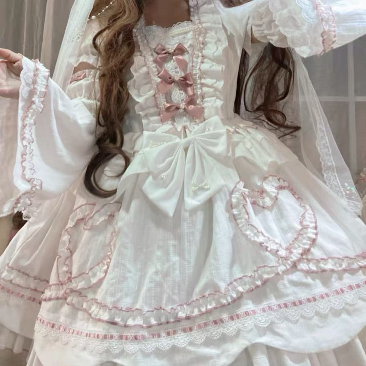 甘ロリータ 星空の花嫁風 甘ロリータドレス