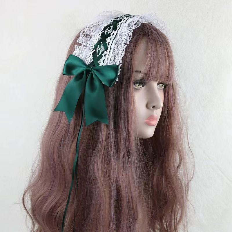 甘ロリータ ビーズレースヘッドドレス