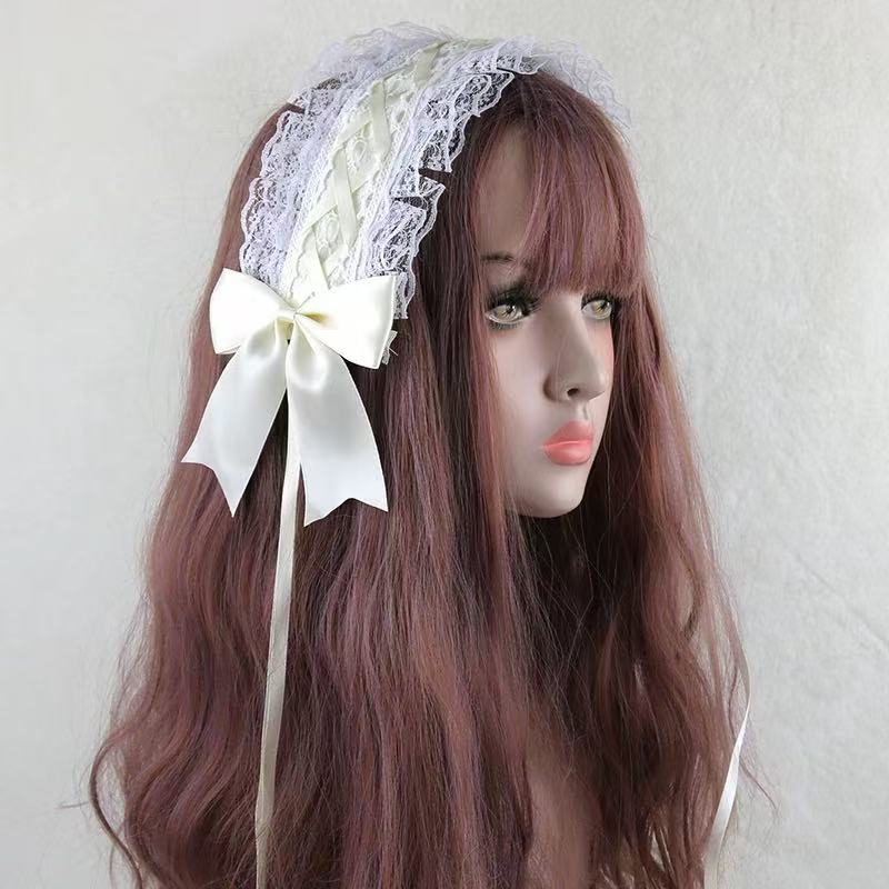 甘ロリータ ビーズレースヘッドドレス