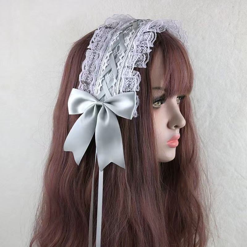 甘ロリータ ビーズレースヘッドドレス