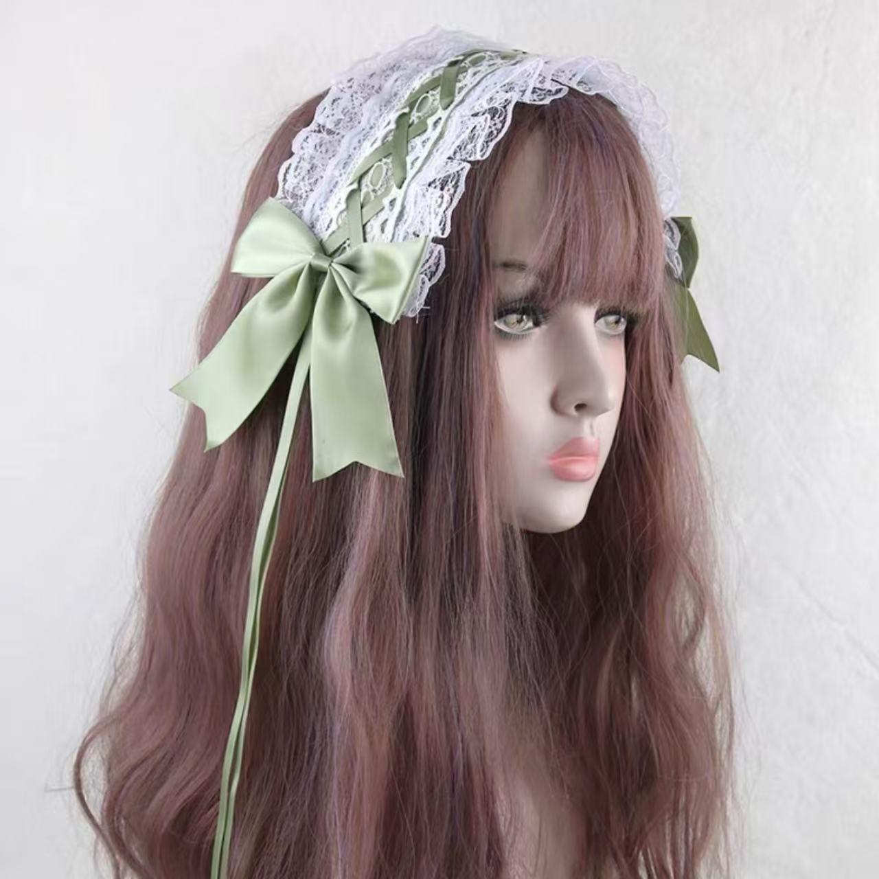 甘ロリータ ビーズレースヘッドドレス