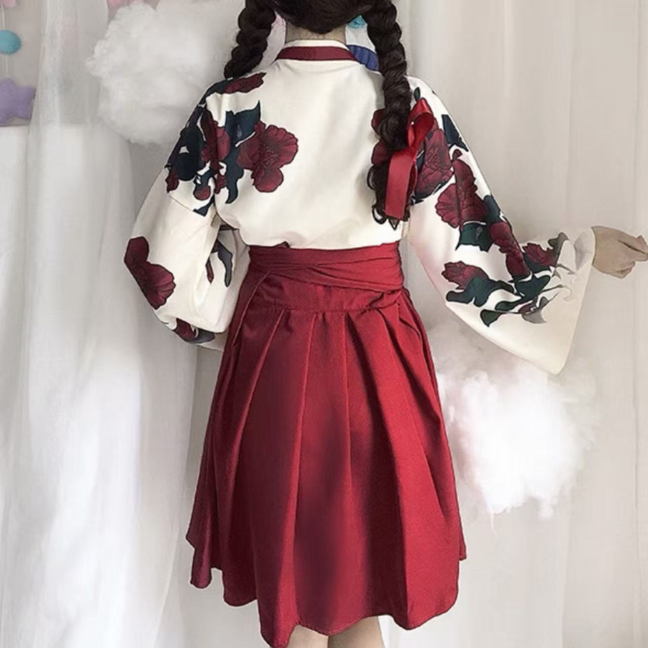 和風ロリータ 着物風ミニスカートワンピース