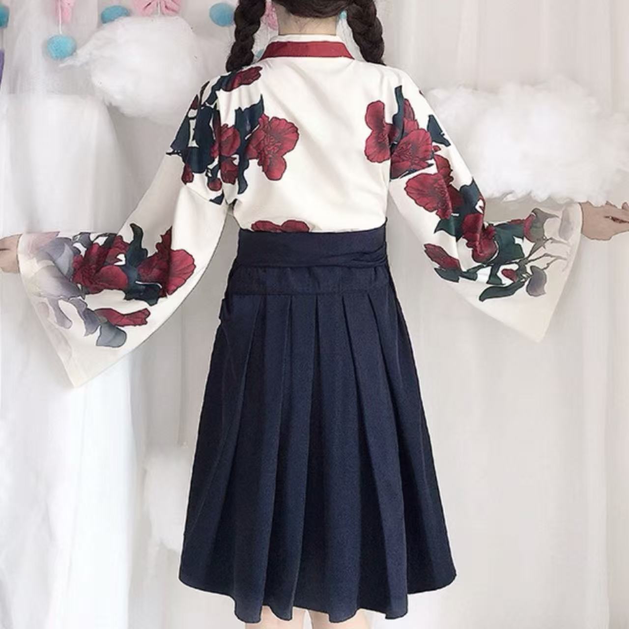 和風ロリータ 着物風ミニスカートワンピース