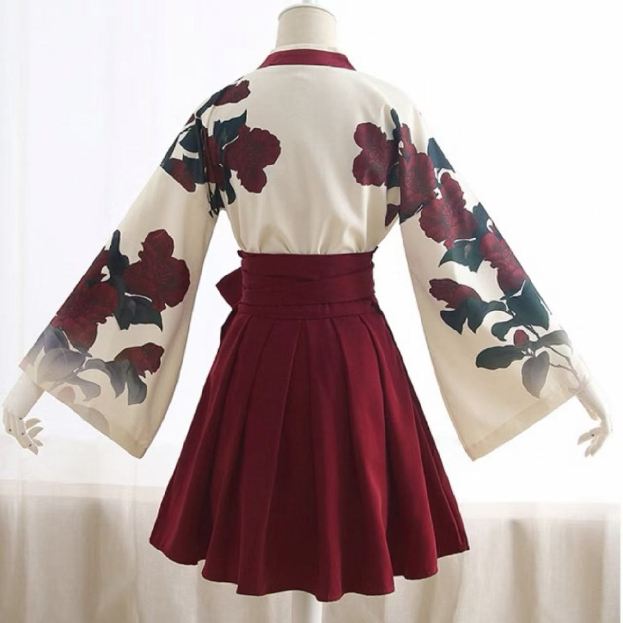 和風ロリータ 着物風ミニスカートワンピース