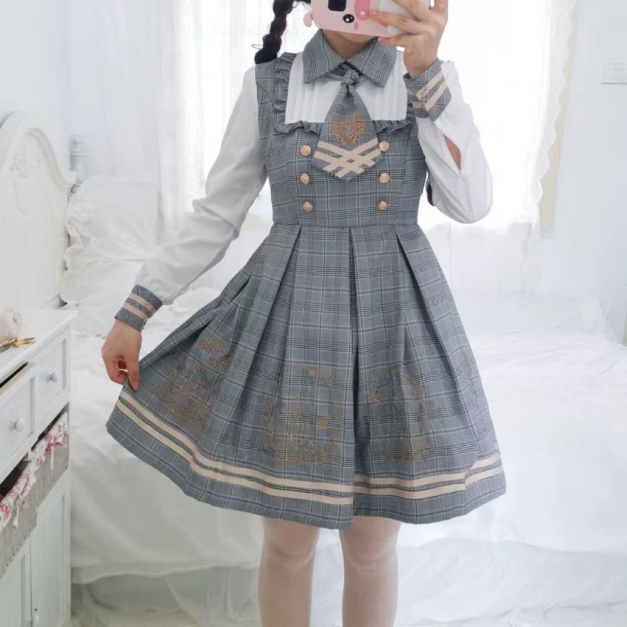 クラシカルロリータ 英国少女風ミニワンピース