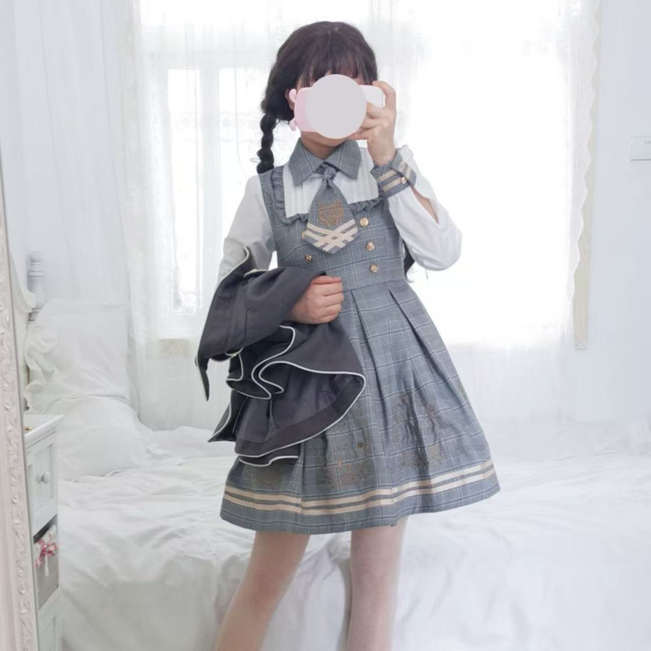 クラシカルロリータ 英国少女風ミニワンピース