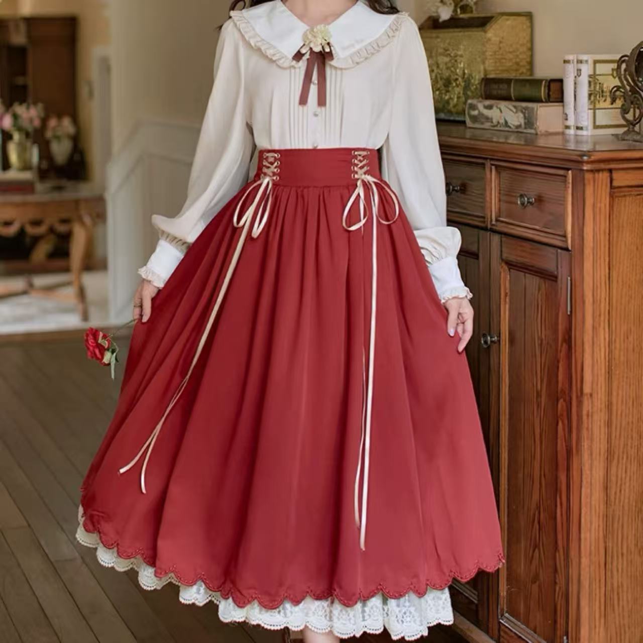 クラシカルロリータ 優雅な貴婦人風ワンピース