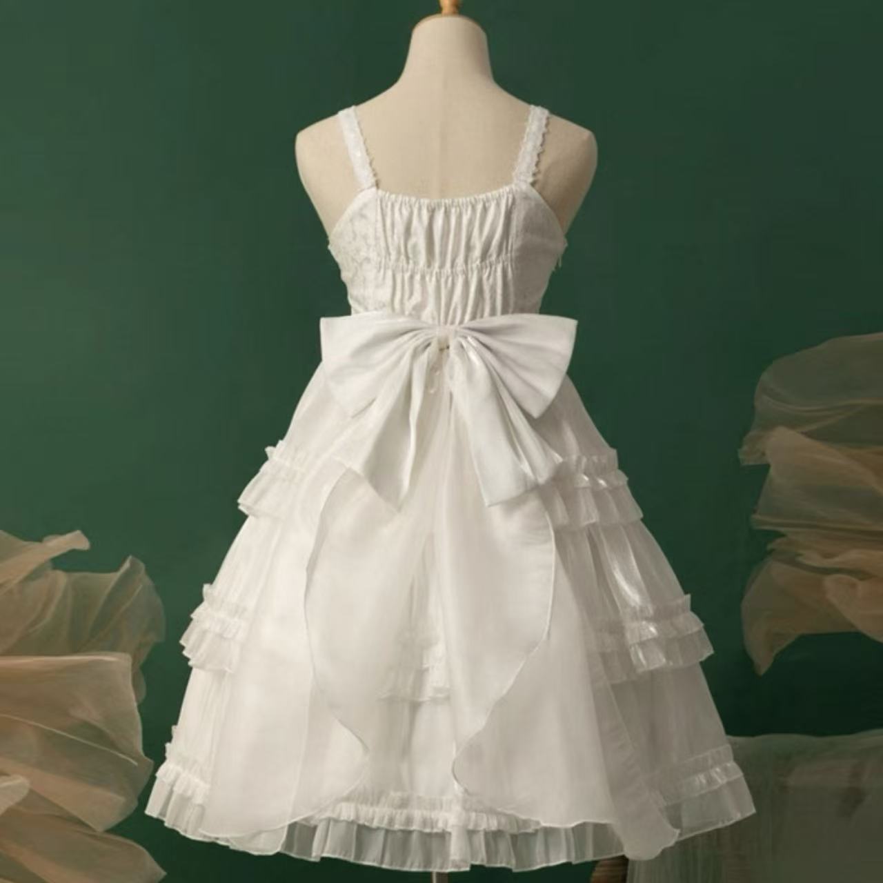 甘ロリータ ケーキスカートのノースリーブドレス