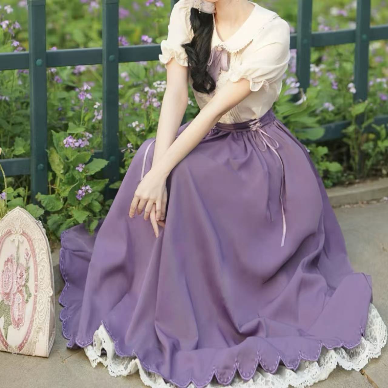 クラシカルロリータ レトロロングスカートドレス