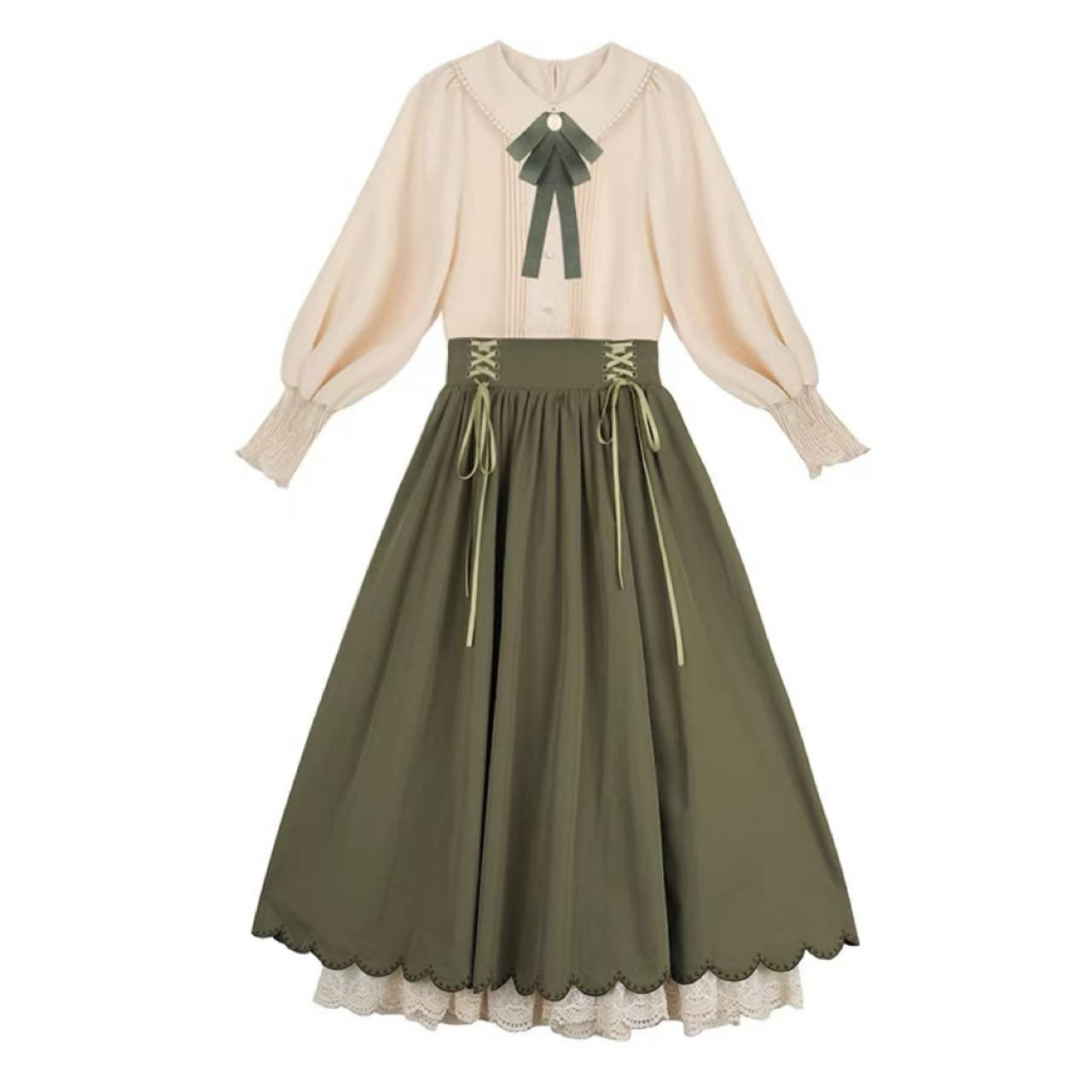 クラシカルロリータ レトロロングスカートドレス