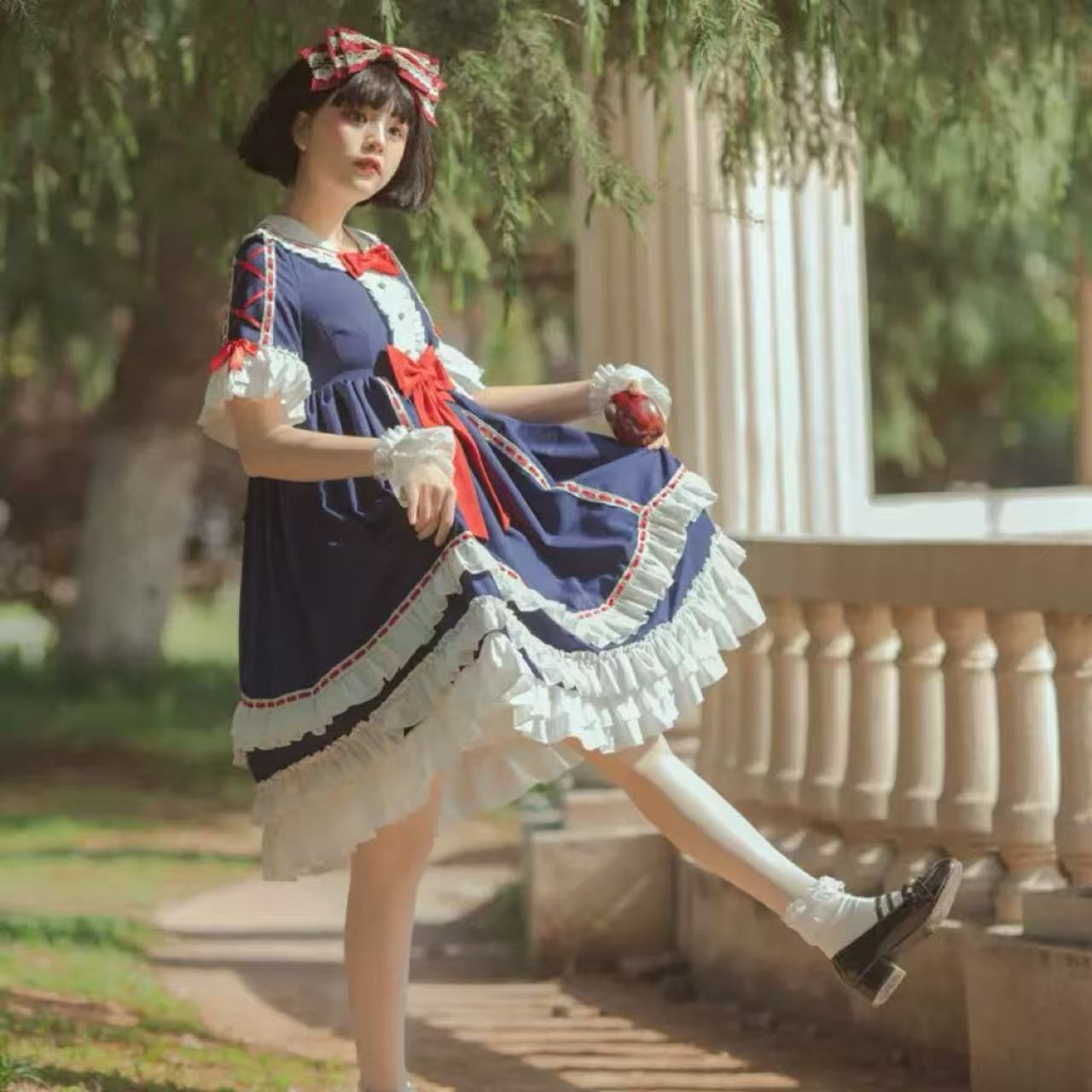 甘ロリータ スノーホワイトメルヘンチックヒロインドレスワンピース