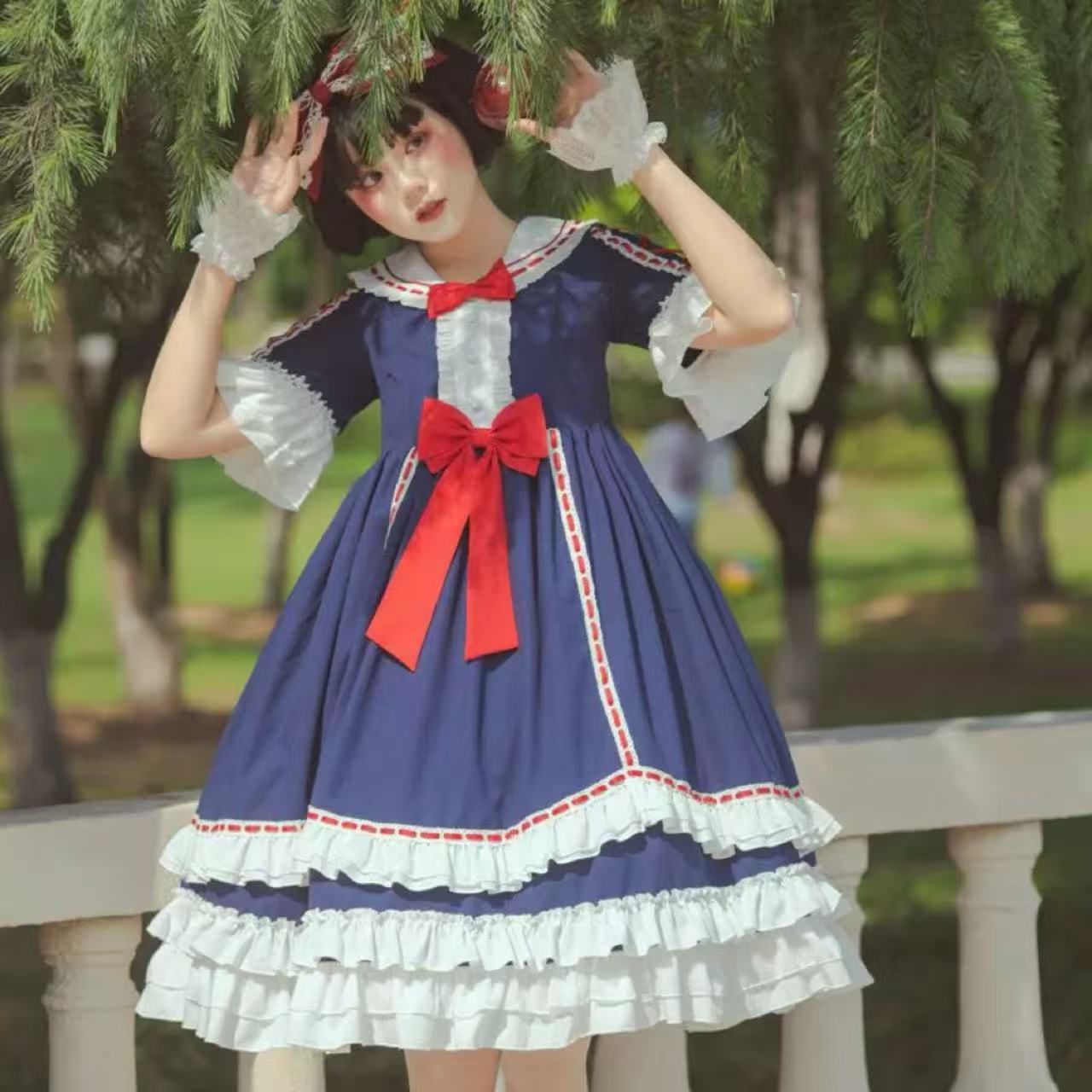 甘ロリータ スノーホワイトメルヘンチックヒロインドレスワンピース