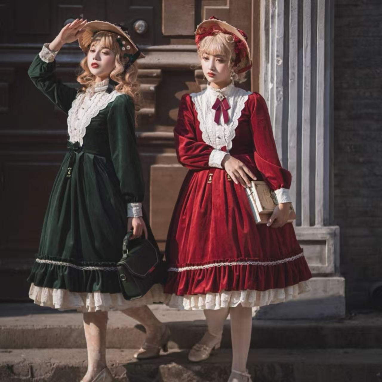 クラシカルロリータ レトロエレガントなドレス