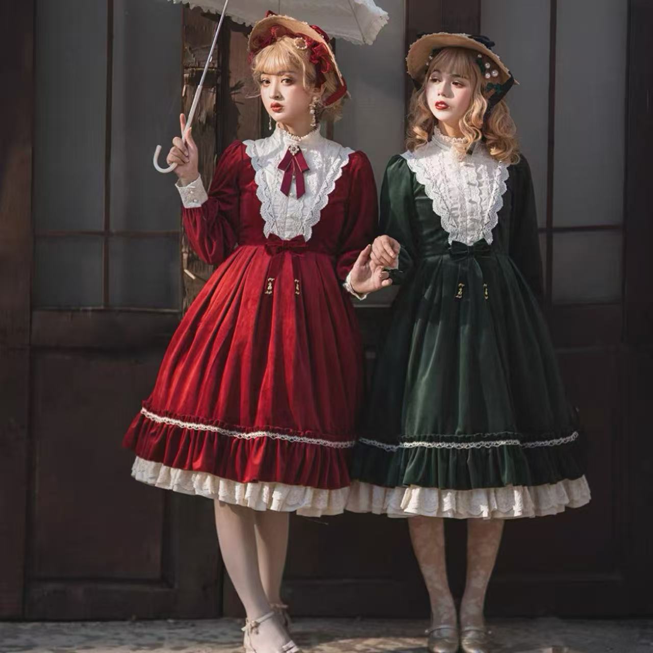 クラシカルロリータ レトロエレガントなドレス