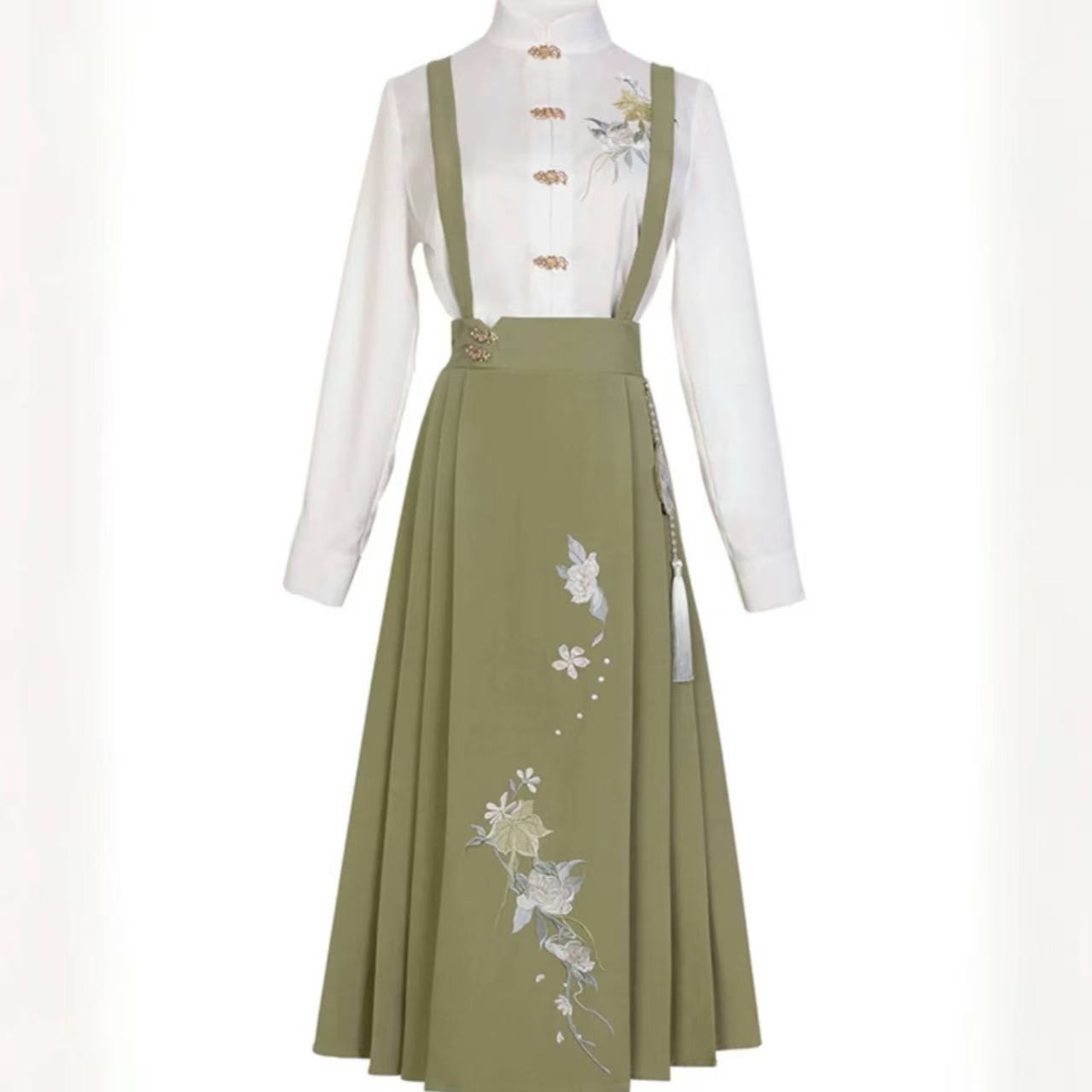 中華ロリータ グリーン ナチュラルセットアップ フルセット