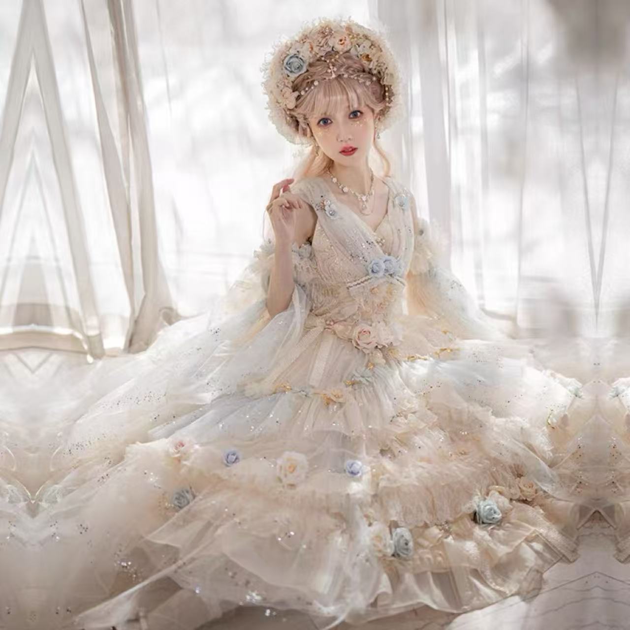 クラシカルロリータ 花嫁風ロリータドレス