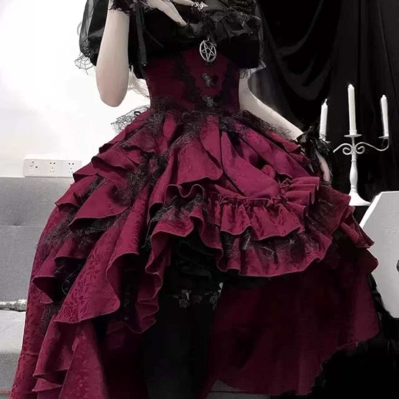 ゴスロリ ナイチンゲール・ダークレースウエストスカート