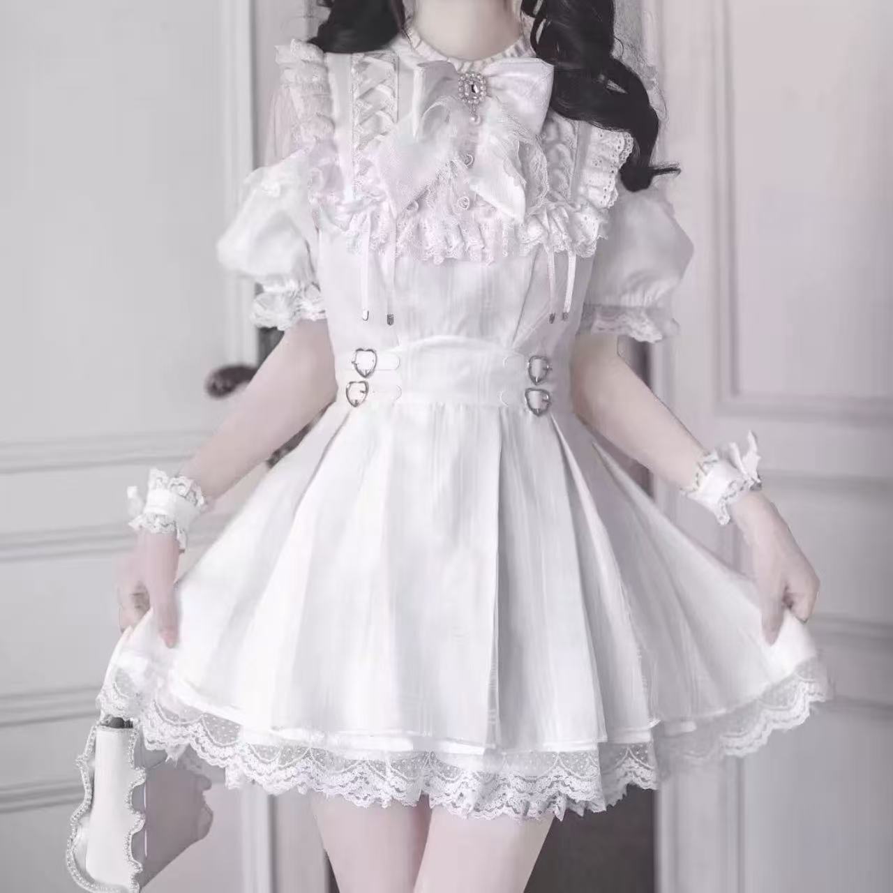 甘ロリータ 天使のハートビート・レースリボンドレス