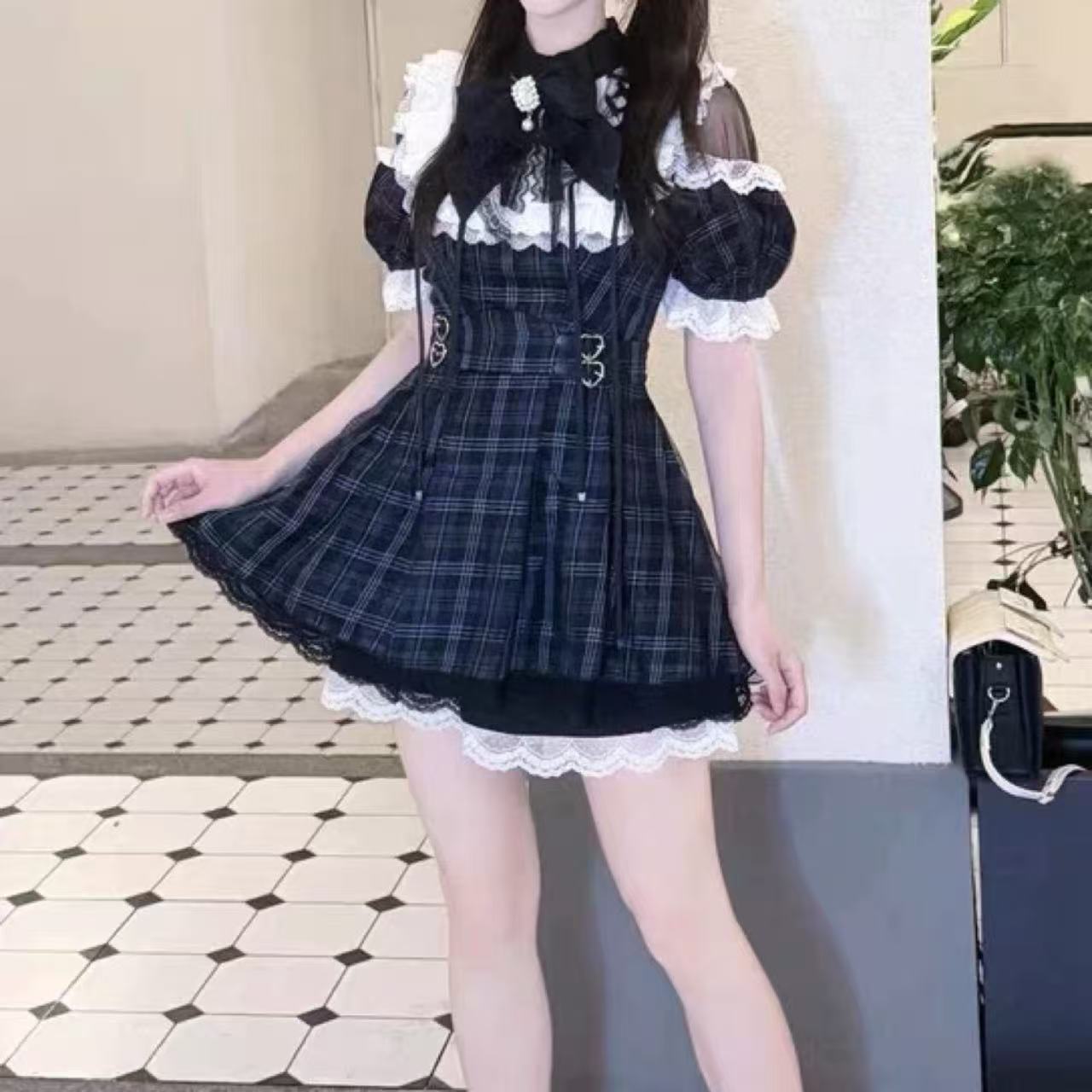 甘ロリータ 天使のハートビート・レースリボンドレス