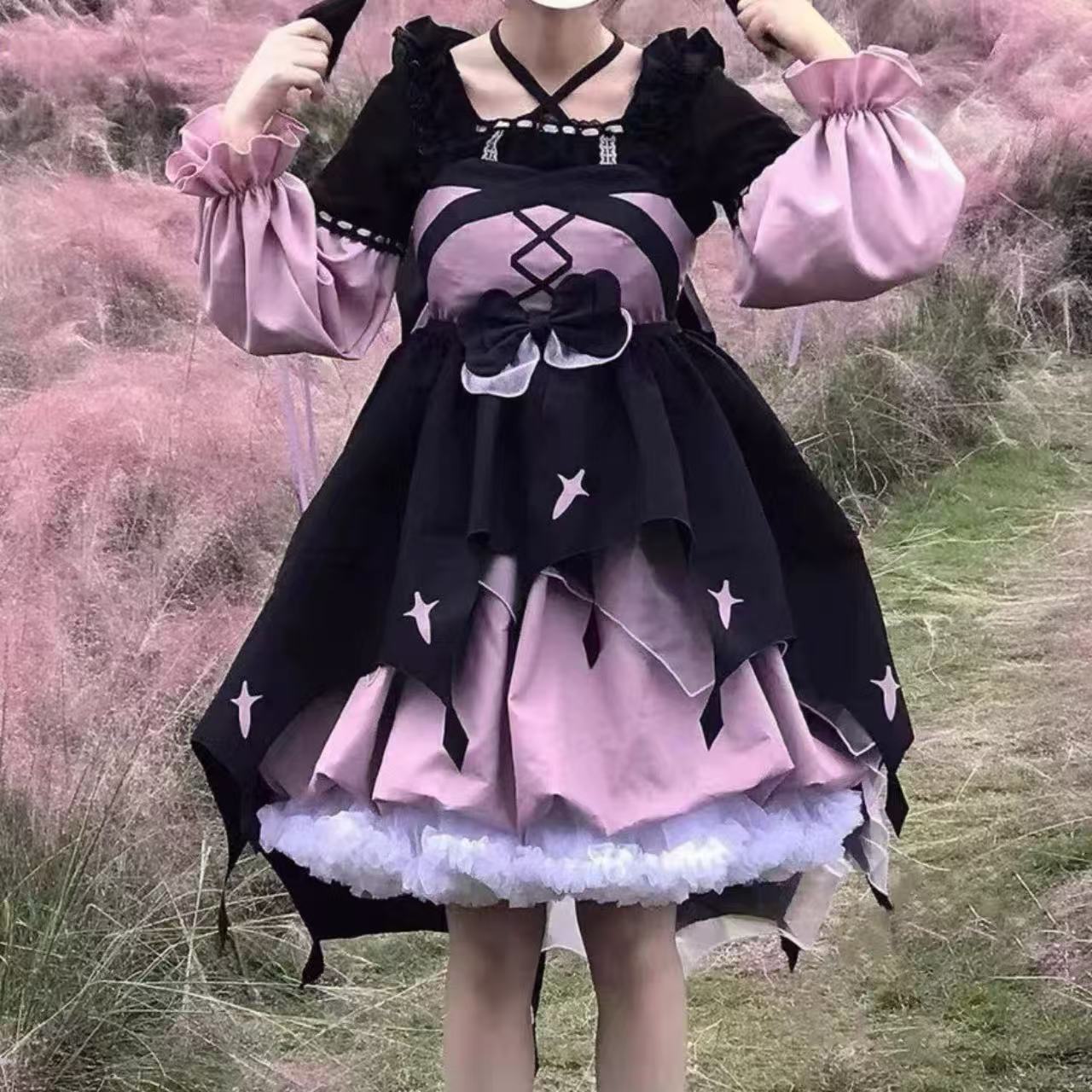 ゴスロリ 魔女ハイウエストケーキドレス