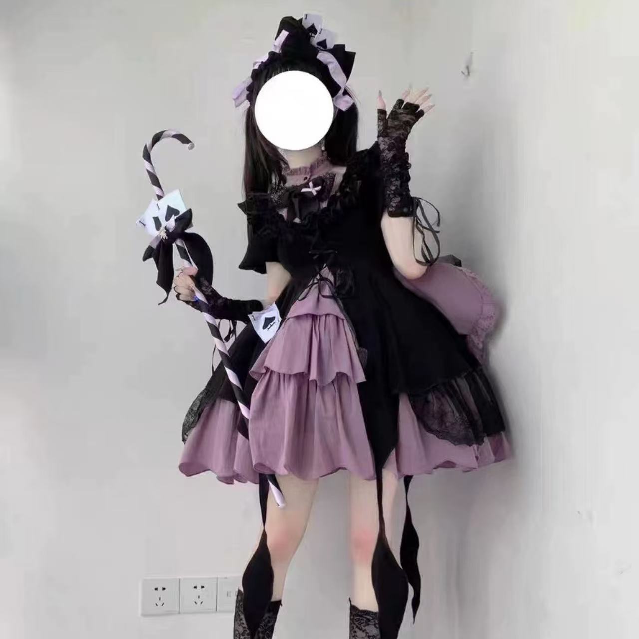 ゴスロリ 魔女ハイウエストケーキドレス