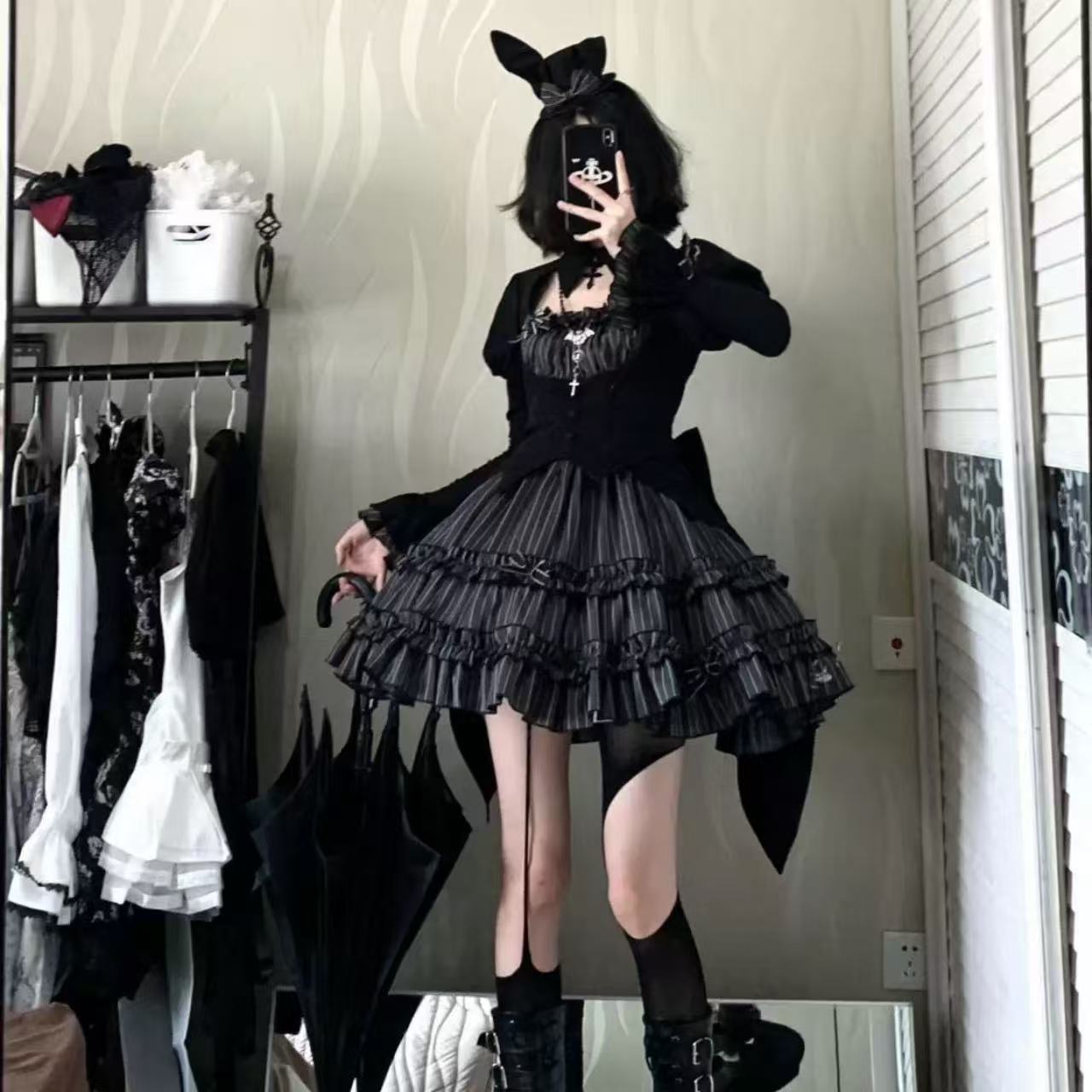 ハロウィンダークゴシックロリータワンピース【ゴスロリ】